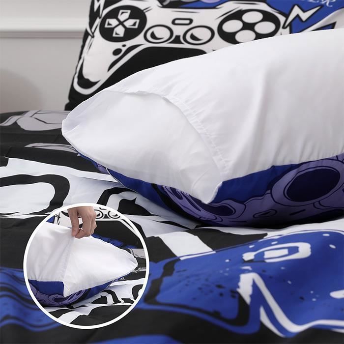 140x200 cm Duvet Cover for Boys, Children's Bedding Set with Gamer Controller Print, 1 Pillowcase 50x75 cm