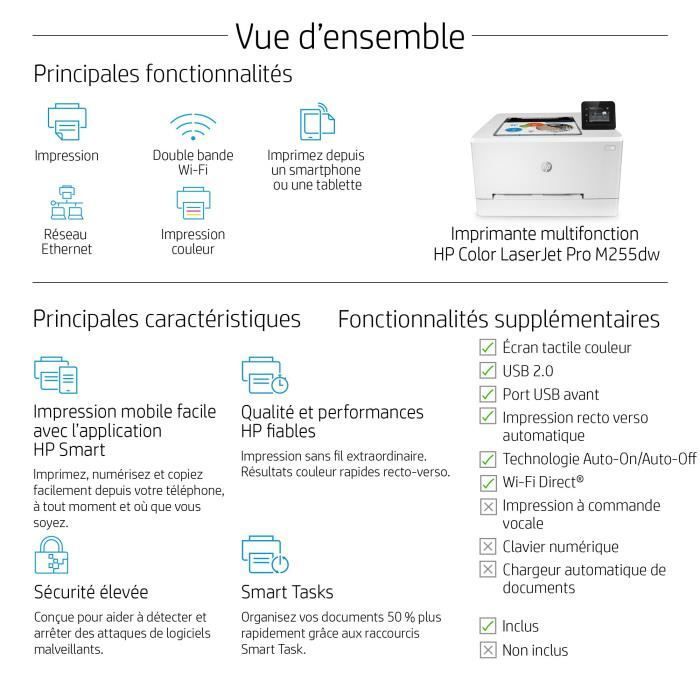 HP Color LaserJet Pro M255dw kleurenlaserprinter met één functie - Ideaal voor professionals