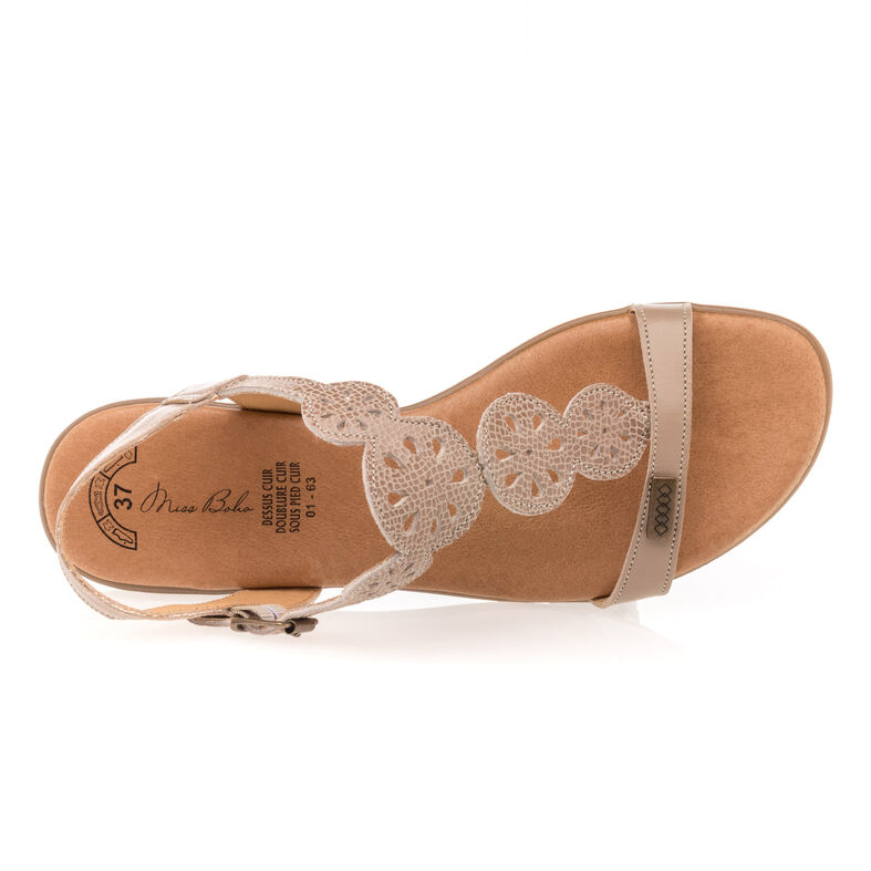 Sandalias de dedo marrones para mujer