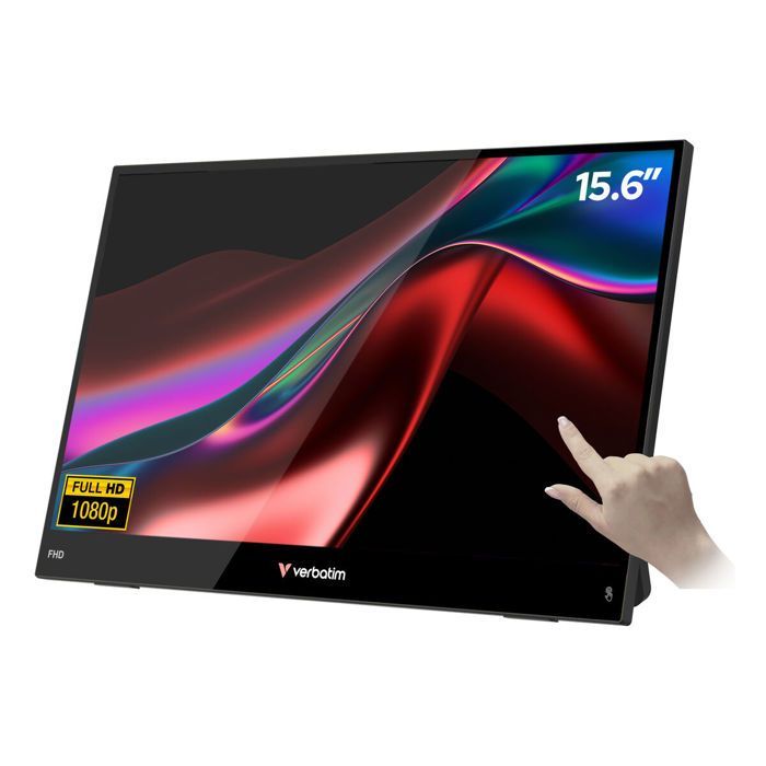 15,6 inch Verbatim Light Full HD draagbaar touchscreen (zwart)