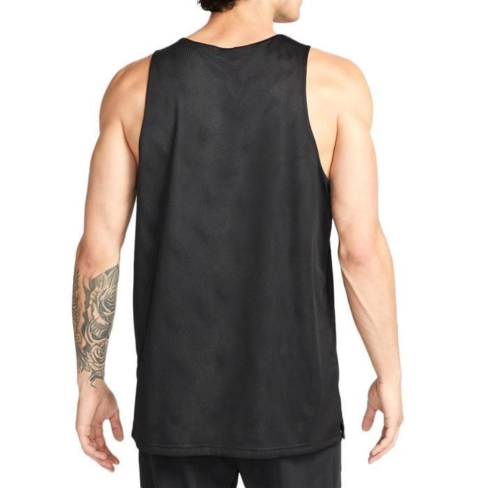Camiseta sin mangas reversible de baloncesto Nike para hombre, color negro/amarillo.
