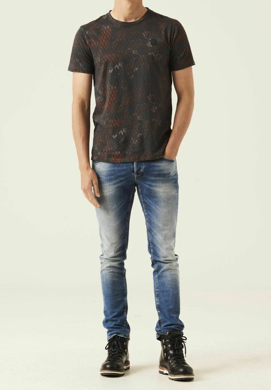 Garcia Print T-Shirt - orange