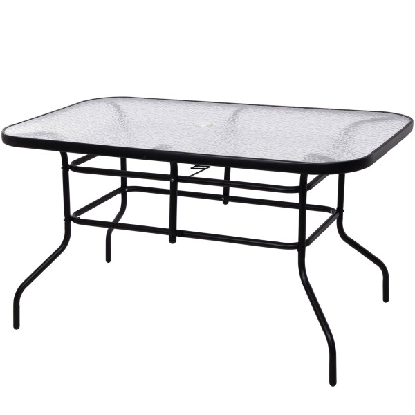 Stół na taras prostokątny 120x70cm stół do ogrodu, metalowy