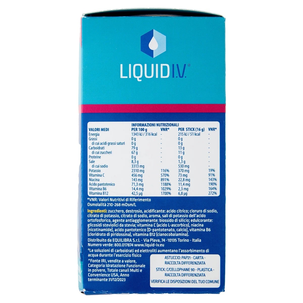 Multiplicador de hidratación líquida intravenosa con sabor a maracuyá, 10 sobres, sin gluten.