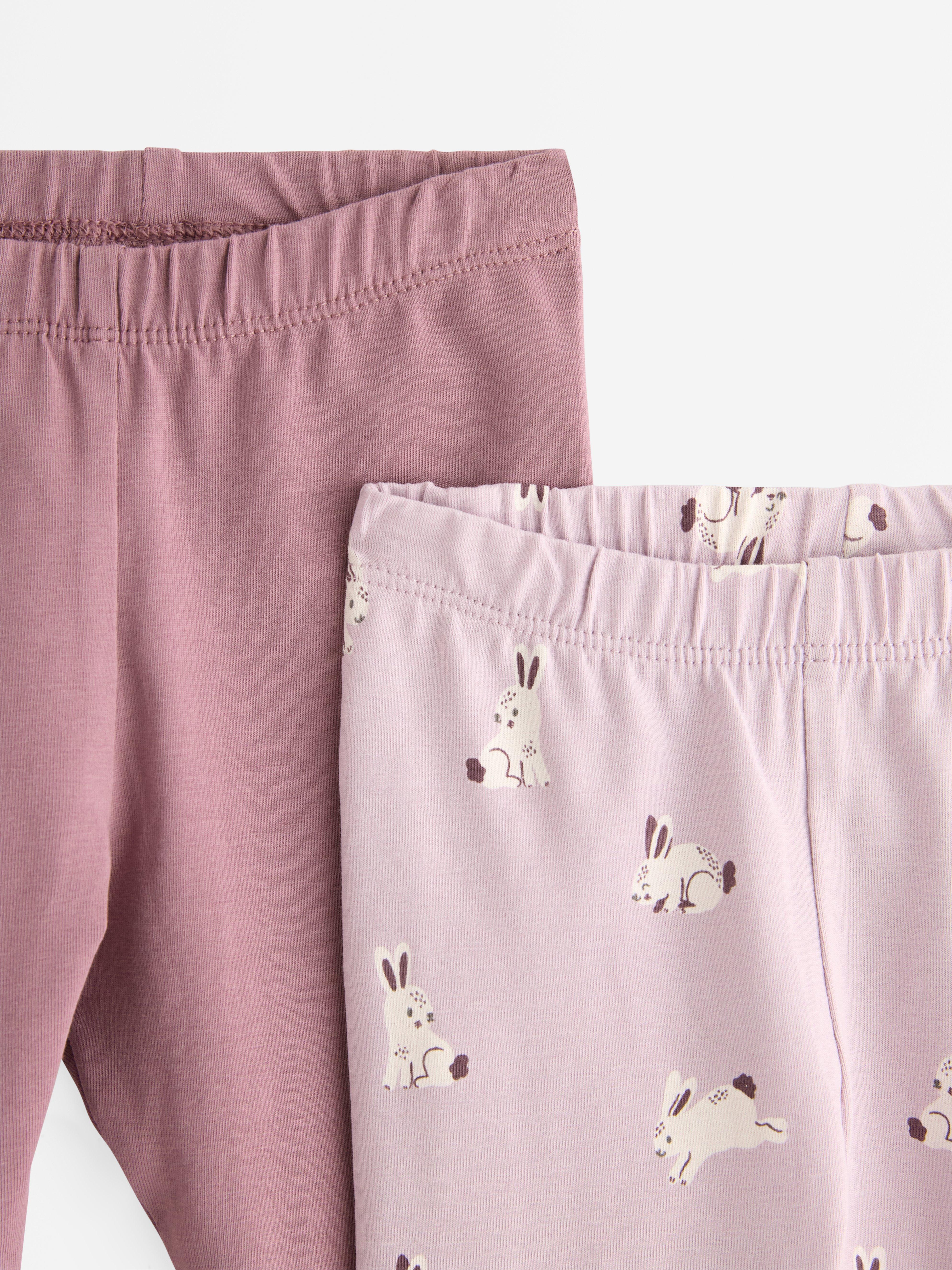Confezione da 2 leggings color lilla chiaro