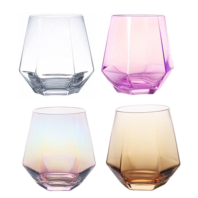 Whiskyglas, Wasserglas, Saftglas, Wasserbecher, Diamant-Wasserbecher, Glasbecher, Trinkgefäß