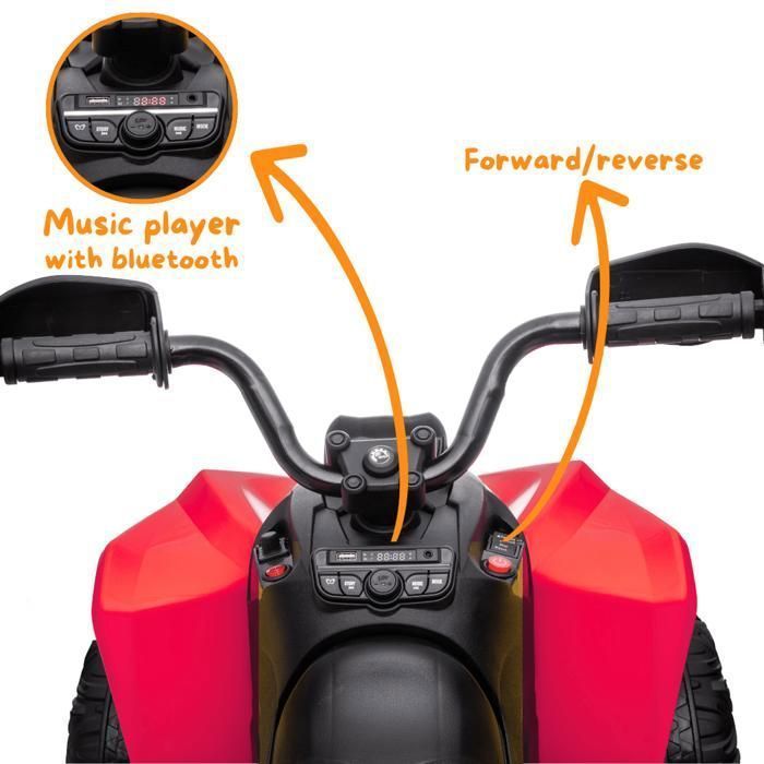 CAN-AM Renegade Quad Électrique 12V - Rouge - 3 à 7 ans - Licence Officielle - 4x4 - Pneus EVA