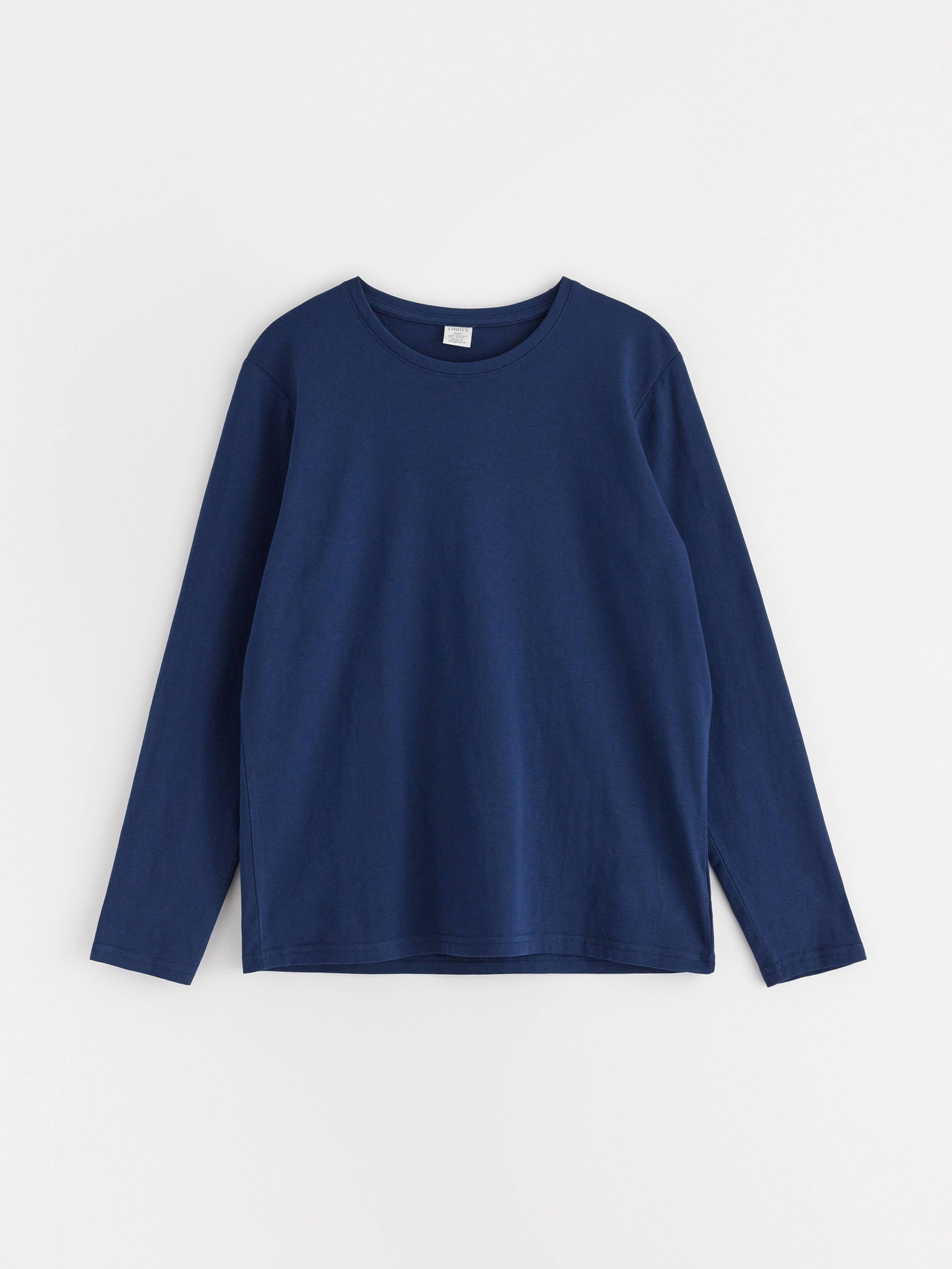 Top de manga larga azul oscuro