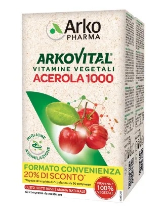 ARKOPHARMA Arkopharma Arkovital Acerola 1000 60 tabletten Natuurlijke vitamine C