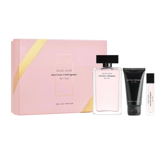 Narciso Rodriguez for Her Musc Noir woda perfumowana spray 100 ml   10 ml   balsam do ciała 50 ml