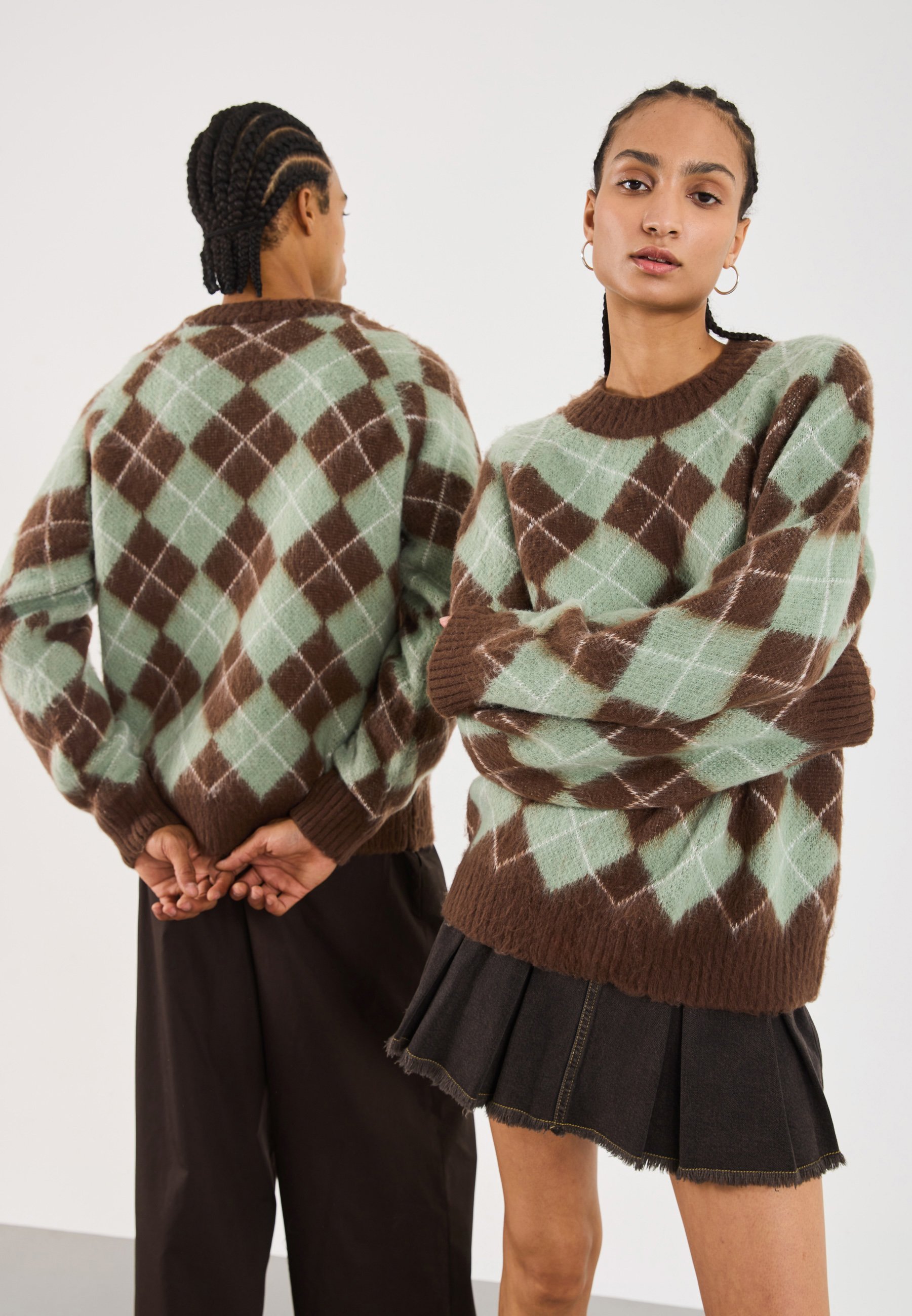 YOURTURN UNISEX - Trui - Bruin/Blauw