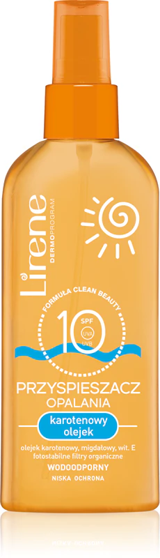 Lirene Sun care beschermende olie die het bruiningsproces versnelt SPF 10