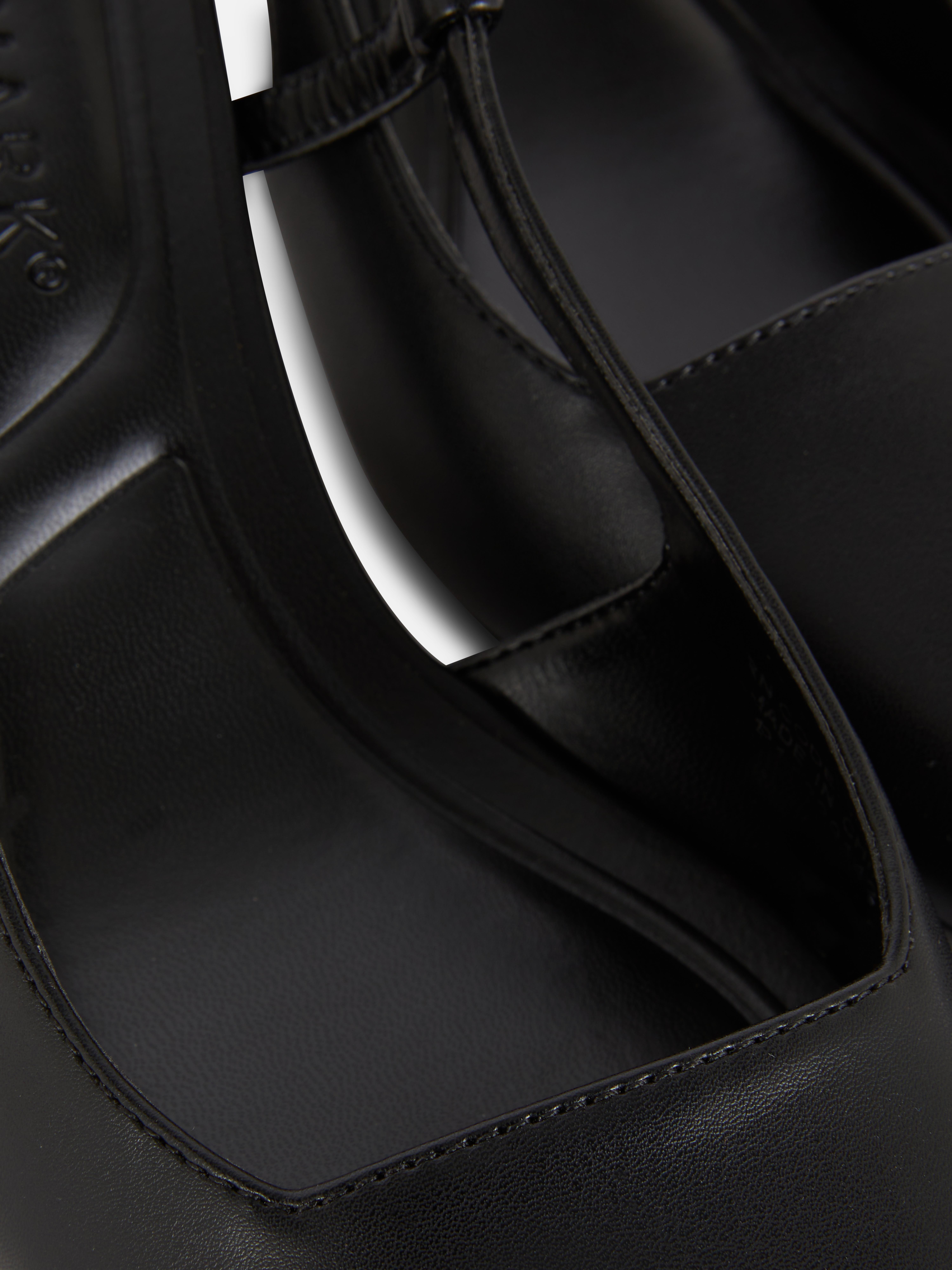 Pantofi cu slingback din piele ecologică, cu vârf ascuțit