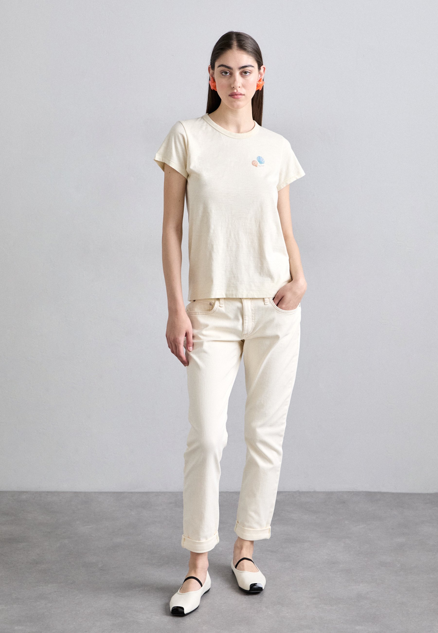 T-shirt imprimé rag & bone SEASHELL - blanc cassé