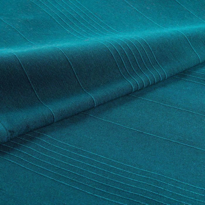 Plaid enroulable 220x240 cm – Polycoton Lucile Bleu avec fermeture boutons
