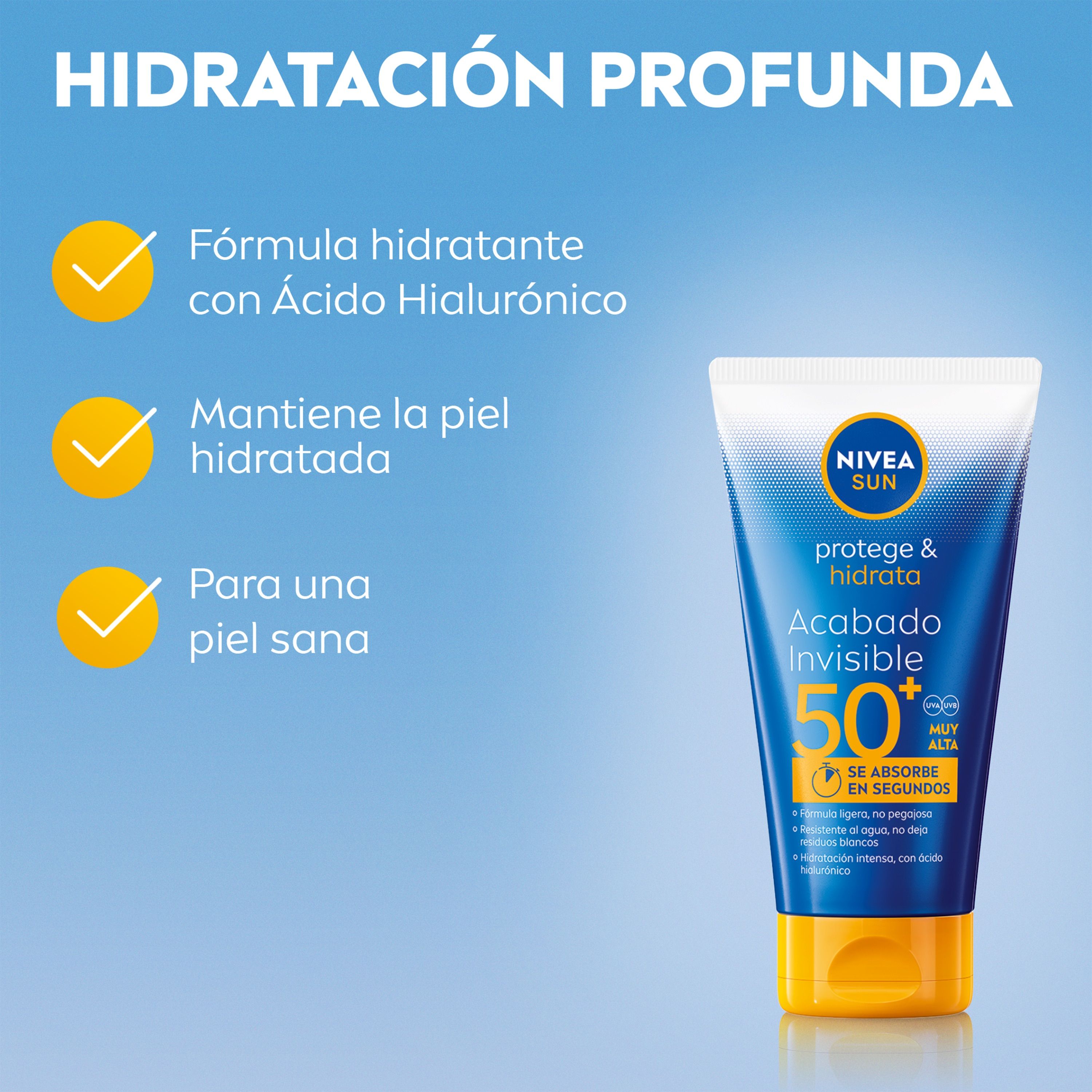 SUN Protect & Hydrate Invisible Finish saules losjons ar SPF50 aizsardzību pret sauli Ķermeņa aizsardzība
