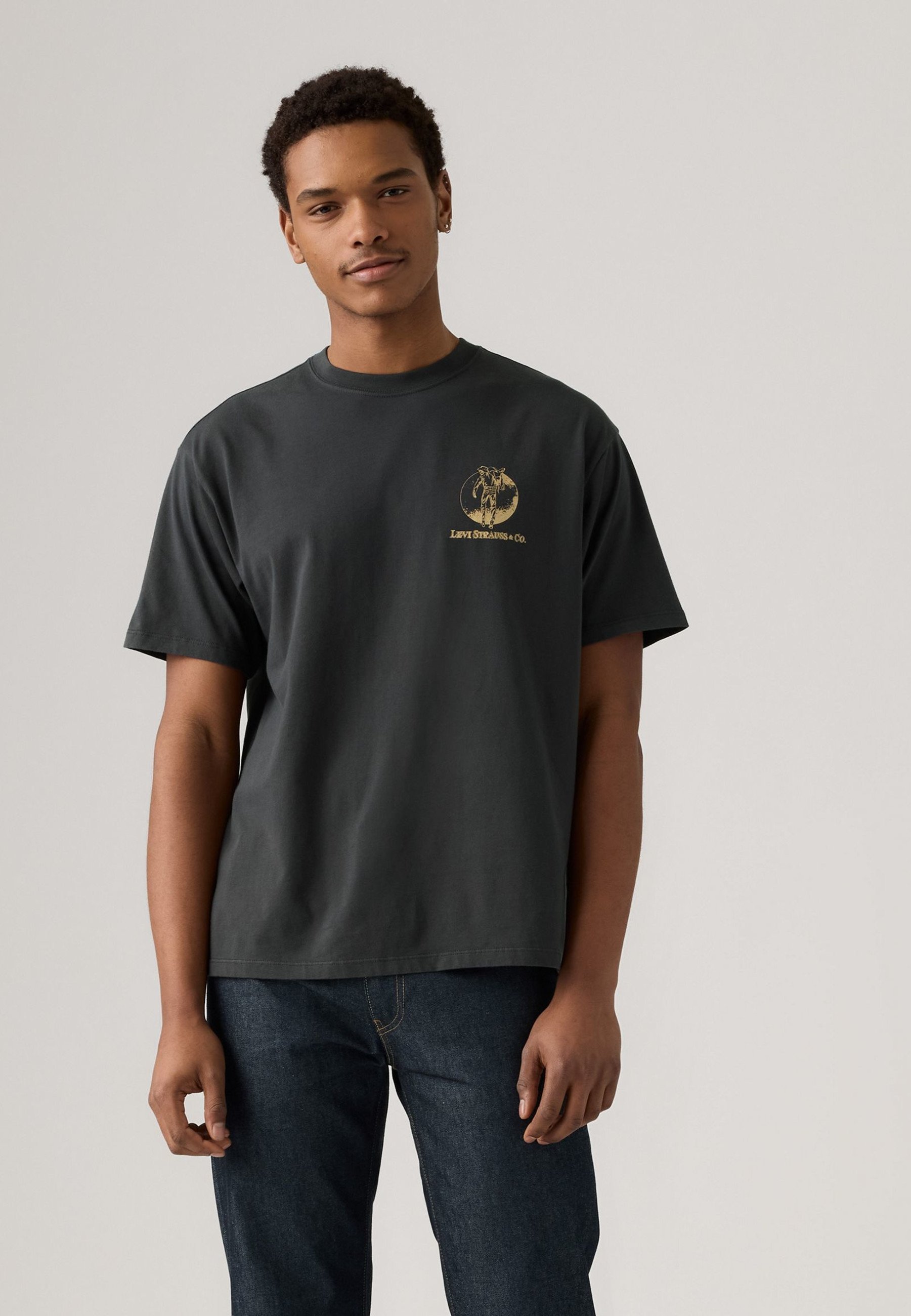 Levi's® VINTAGE FIT GRAPHIC TEE - T-shirt met print - archief Saddle Man Phantom