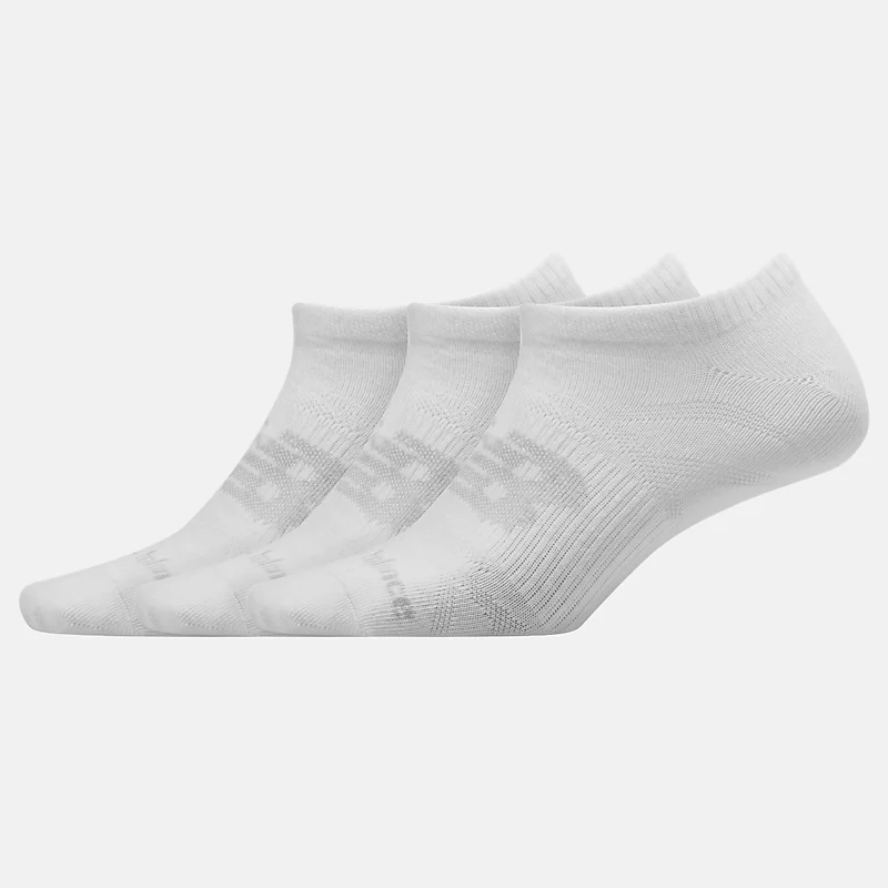 Conjunto de 3 pares de meias invisíveis de malha plana unissex – BRANCAS