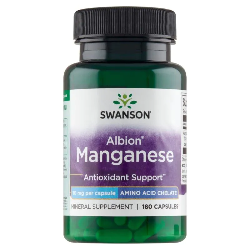 Swanson Albion Chelat Manganu 10 mg Kapsułki