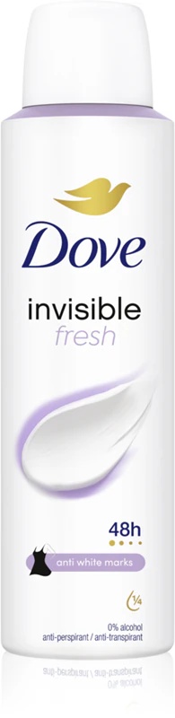 Dove Invisible Fresh dezodorants pret baltiem plankumiem