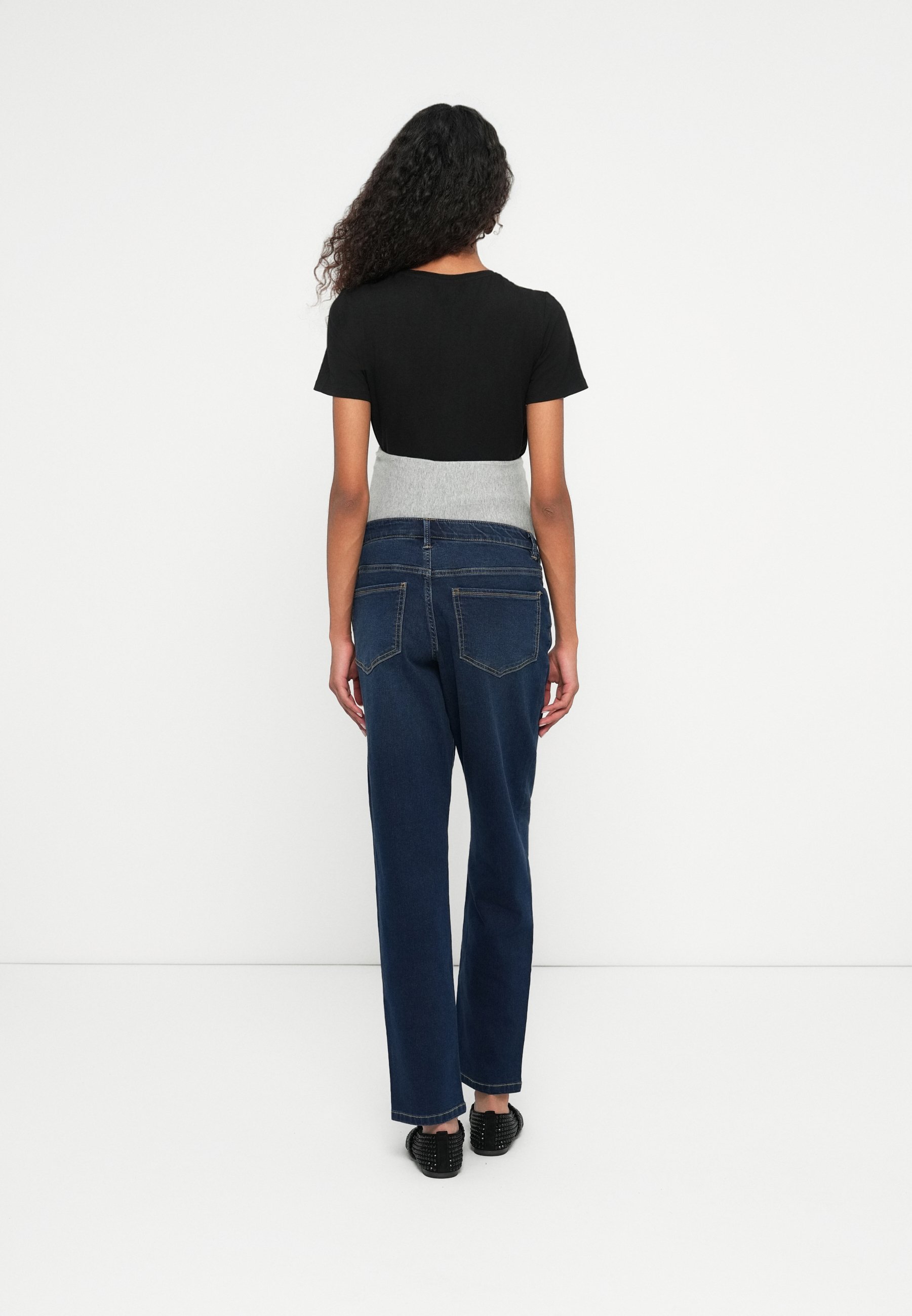 Vero Moda Umstandsmode VMMZIA BUMPBAND - Mom Jeans - dunkelblauer Denim