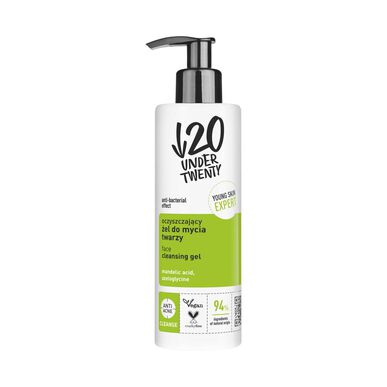 Under Twenty ansiktsrengöringsgel, antibakteriell och anti-akne effekt, 190 ml