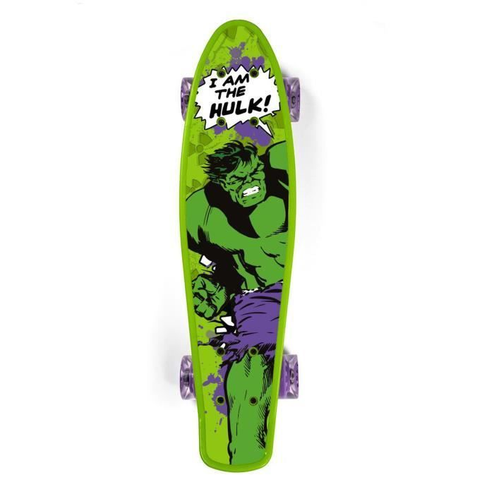 SEVEN Penny Board Hulk Kinder Skateboard - Groen - 21,6''x5,7''/55x14,5 cm - Zachte polyurethaan wielen