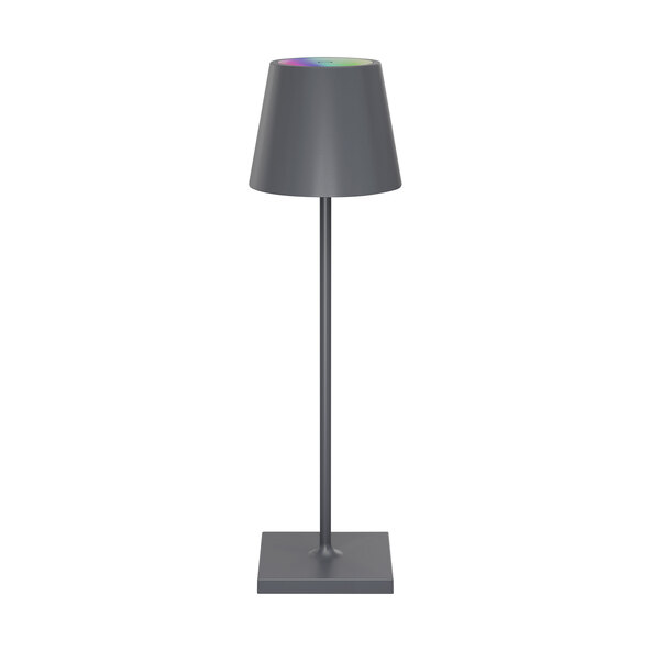 Lampă de masă inteligentă cu LED, alimentată cu baterii, Nolia, alb+color, antracit
