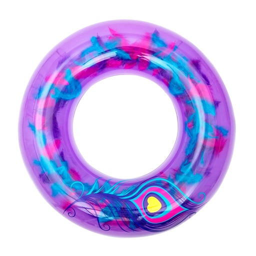 Feder-Schwimmring für Kinder ab 10 Jahren, lila PVC, Ø 91 cm