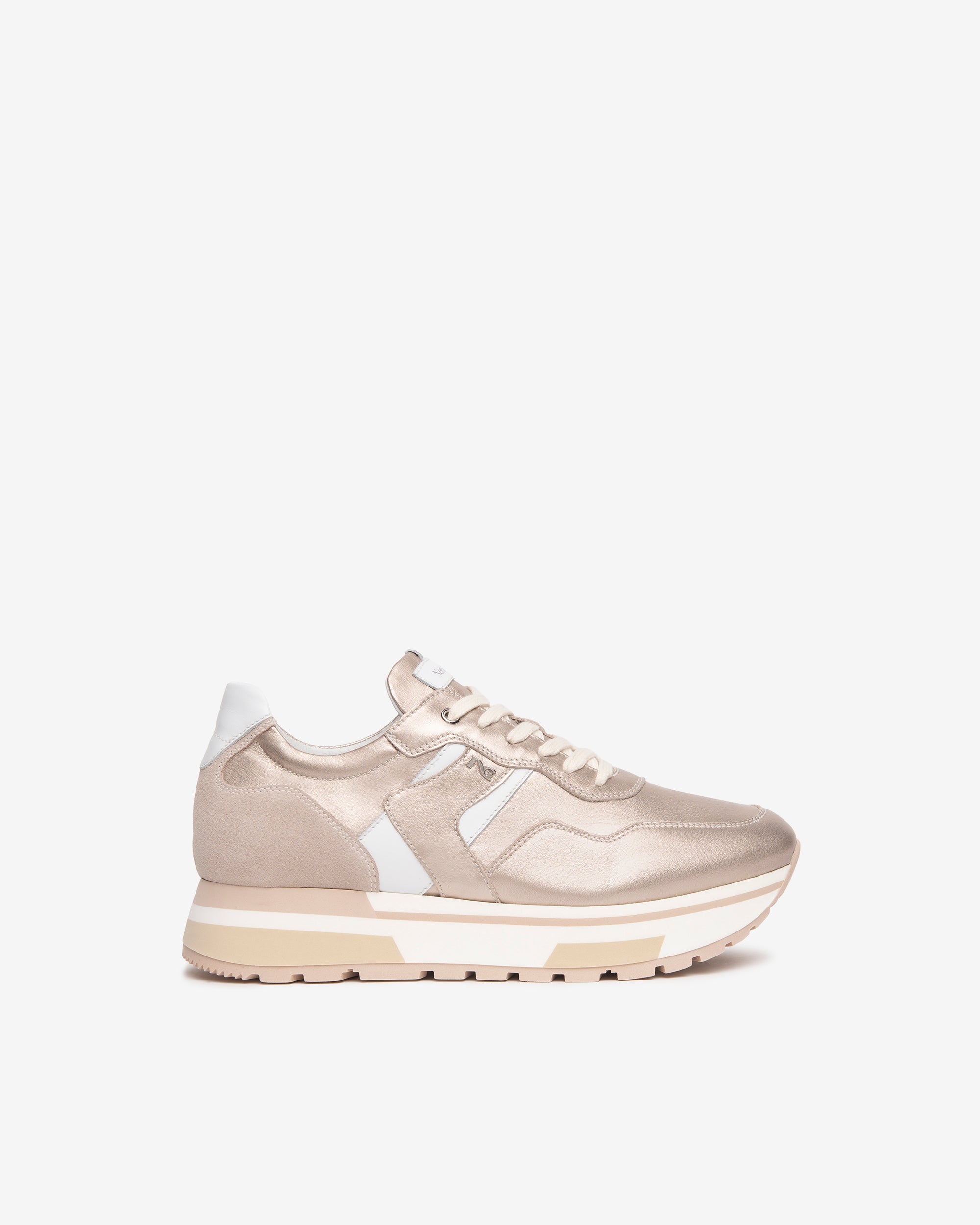  Damen-Sneaker aus Leder und Wildleder