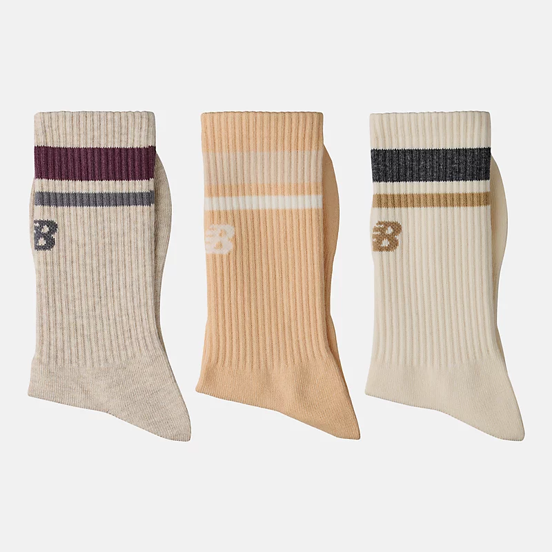 NB Essentials Line Unisex-Socken, mittelhoch, 3er-Pack – VERSCHIEDENE FARBEN