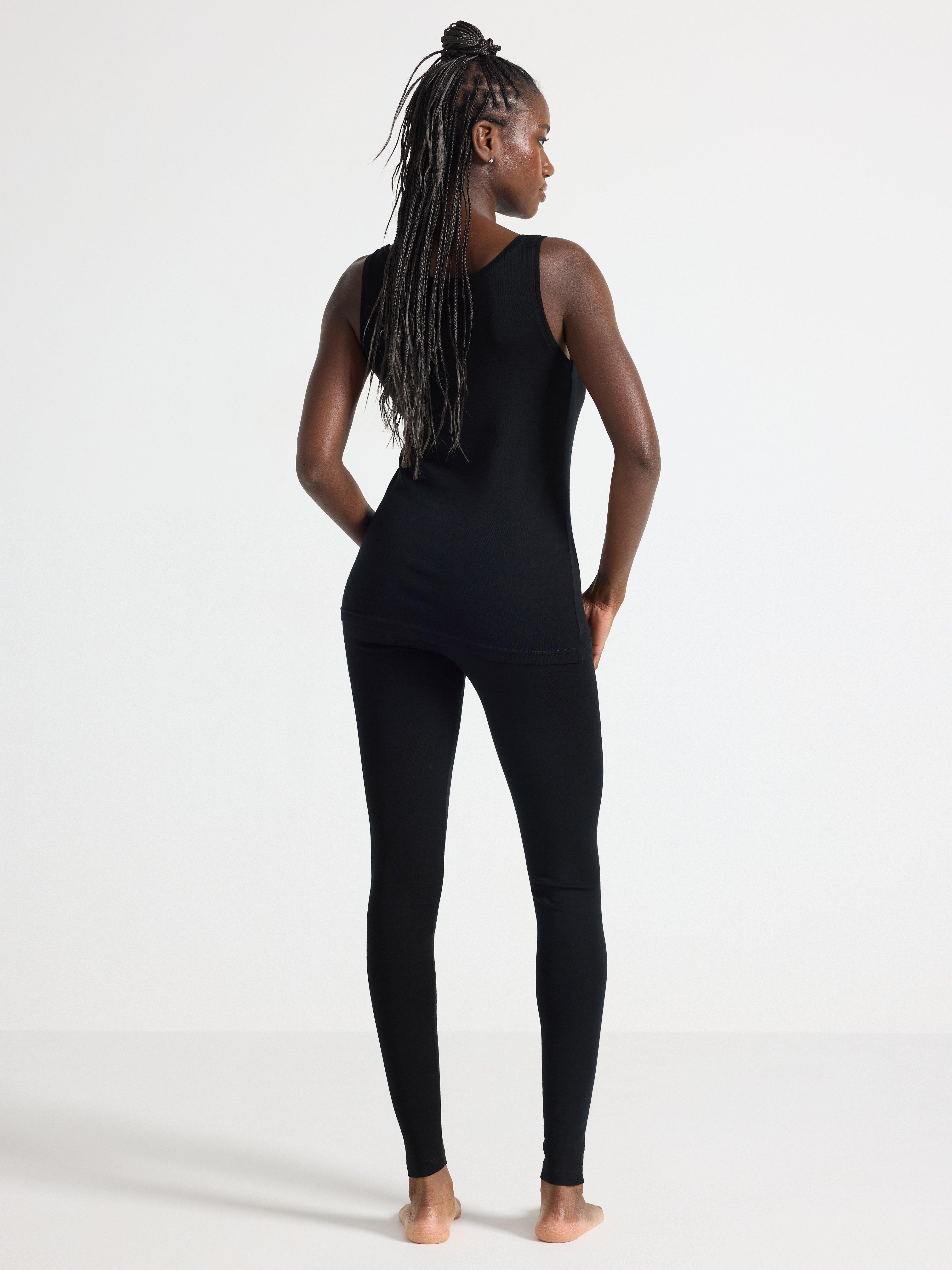 Leggings en laine mérinos noirs