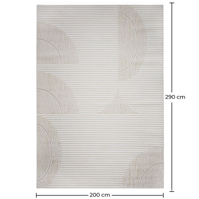 Alfombra grande de diseño contemporáneo y moderno - Beige (290x200 cm) - Stanka Beige