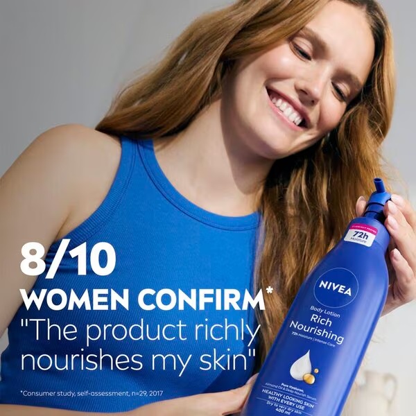 NIVEA Výživné telové mlieko s pumpičkou 400 ml