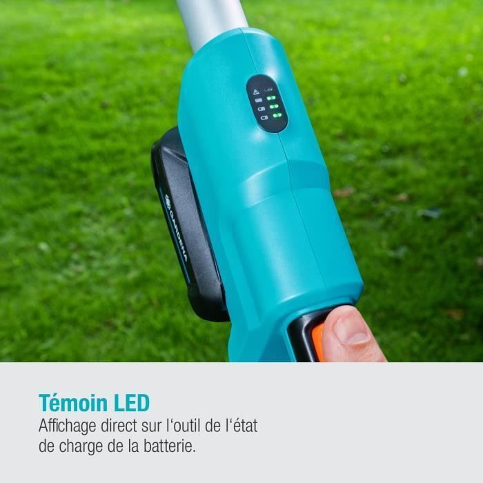 Cortasetos de pértiga inalámbrico GARDENA - THS42/18V P4A - 18V - 42 cm - Altura máxima: 3 m (Incluye batería y cargador)