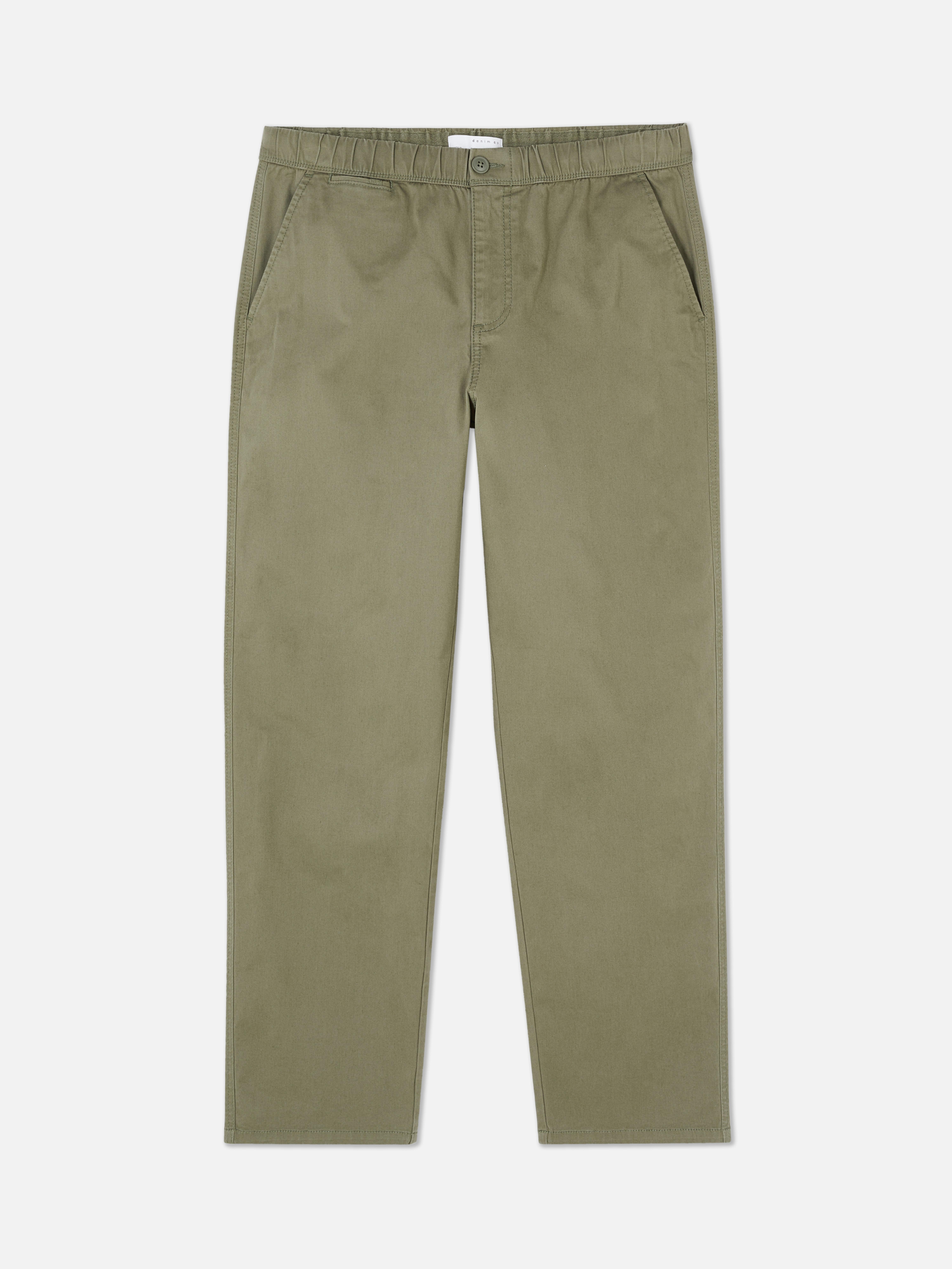 Pantaloni cu talie elastică. Acești pantaloni eleganți cu talie elastică sunt extrem de confortabili și se potrivesc perfect.