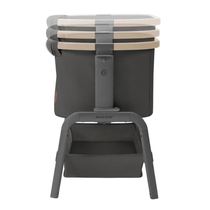 MAXI COSI Iora, Height-Adjustable Co-Sleeping Crib, From Birth to 6 Months (up to 9kg), Beyond Graphite ECO