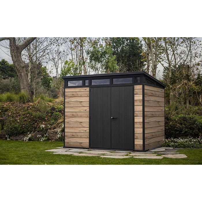 Caseta de jardín Signature 97 - Aspecto de madera de abeto Douglas - 6 m² - KETER
