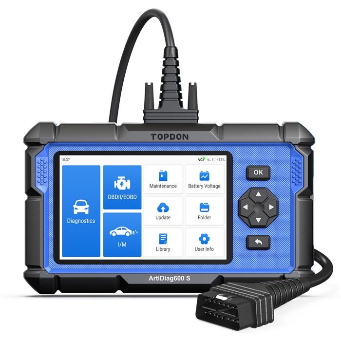 TOPDON ArtiDiag600S-FR Valise de Diagnostic Auto pour 4 Systèmes 9 Fonctions de Réinitialisation OBD2 en  français