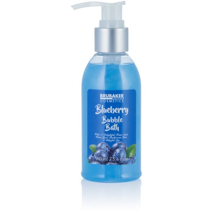 BRUBAKER Cosmetica - Bad- en beautyset - Bosbes - 6-delig - Decoratieve pomp - Blauw - Cadeau-idee voor vrouwen
