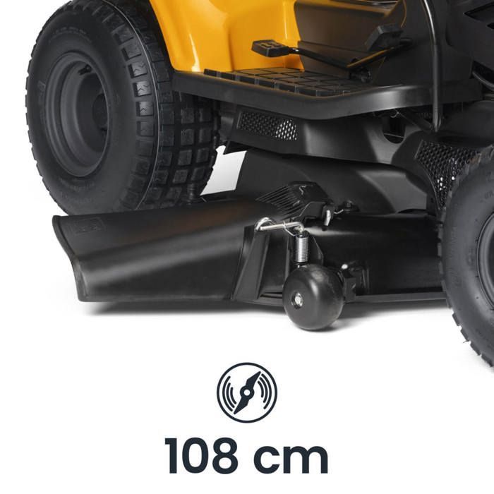 STIGA TORNADO 5108 GARDEN TRACTOR, 108 CM, 452 CM³ – SIDE DISCHARGE, STEEL FRONT AXLE – LAWNS UP TO 6,000 M²