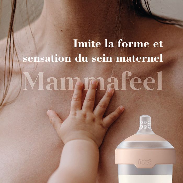 Difrax | Biberon Difrax LOVI Mammafeel - 150 ml - Beige - 13 x 8 cm