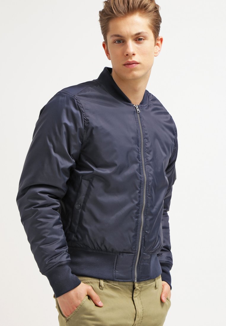 Jaqueta Bomber BASIC da Urban Classics - Azul Marinho