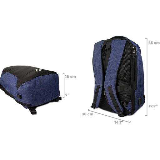 Voděodolný batoh na notebook Airel Smart s nabíječkou a USB portem 46x33x16 cm / 15,6 palce