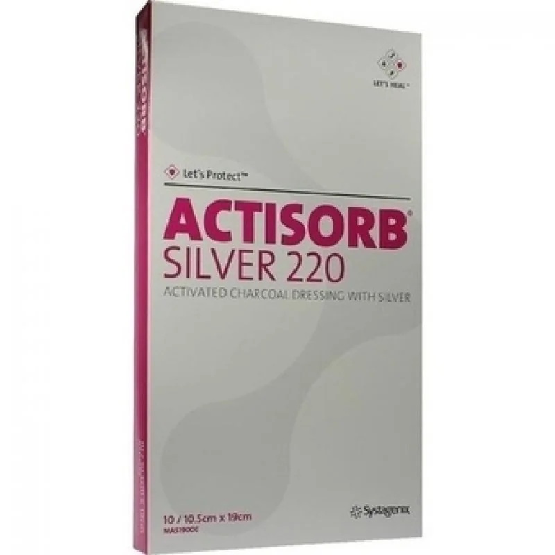 3M Actisorb Silver 220 antibacterieel verband 10,5 x 19 cm 10 stuks