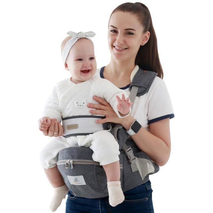 Canguru ergonômico para bebês, assento de quadril para bebês, canguru de cintura, produtos para enrolar bebês, cinto ajustável, confortável, respirável (0ea4b8)