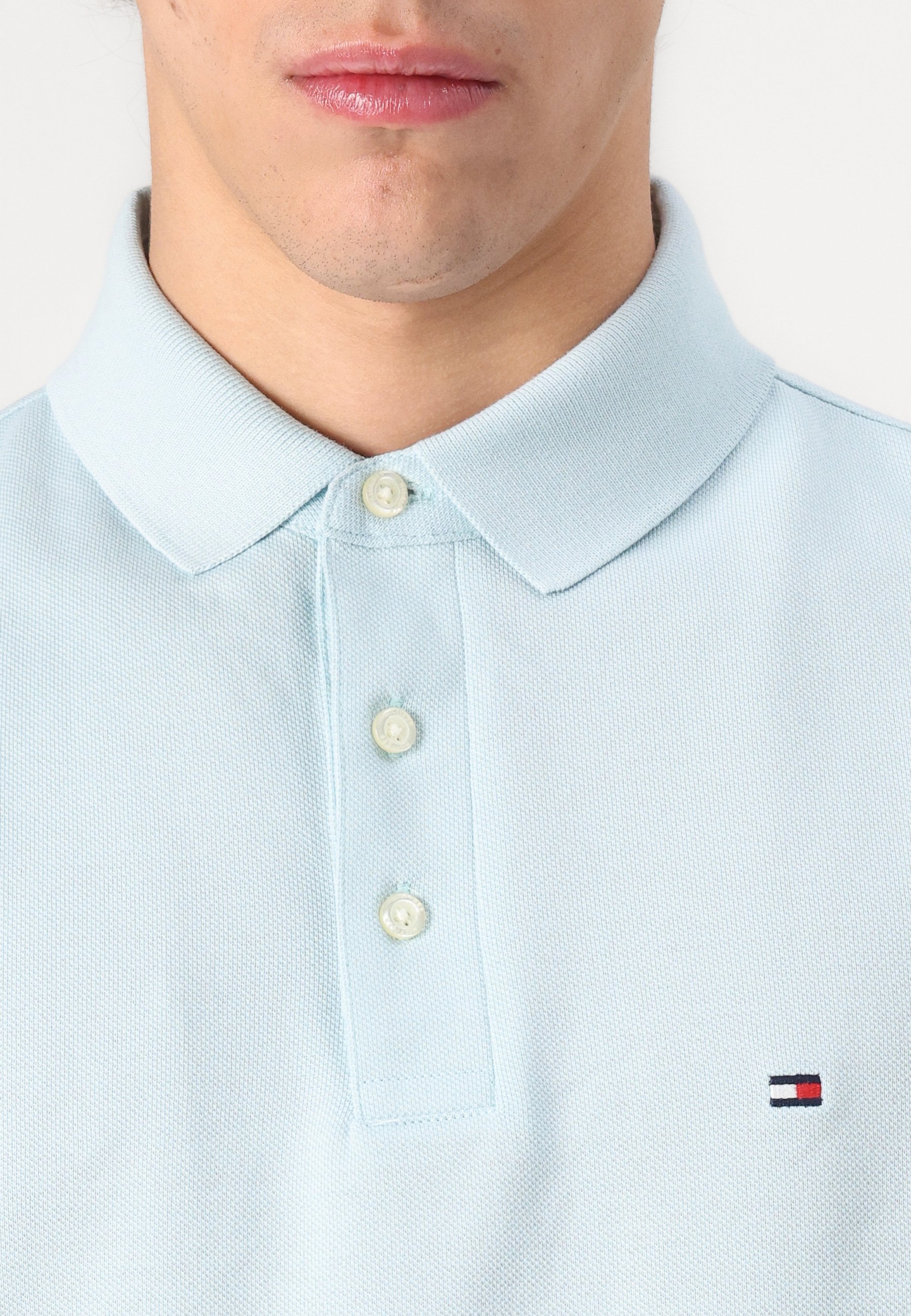 Polo Tommy Hilfiger SLIM - Ciel frais