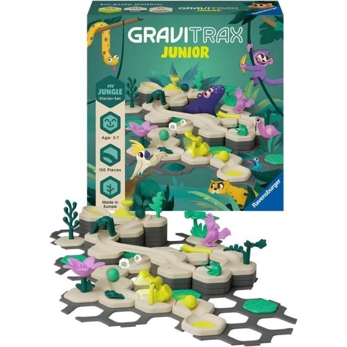 Gravitrax Junior - Mijn Jungle Startset 97 onderdelen - Knikkerbaan - Creatief Bouwspel - Ravensburger - Vanaf 3 jaar