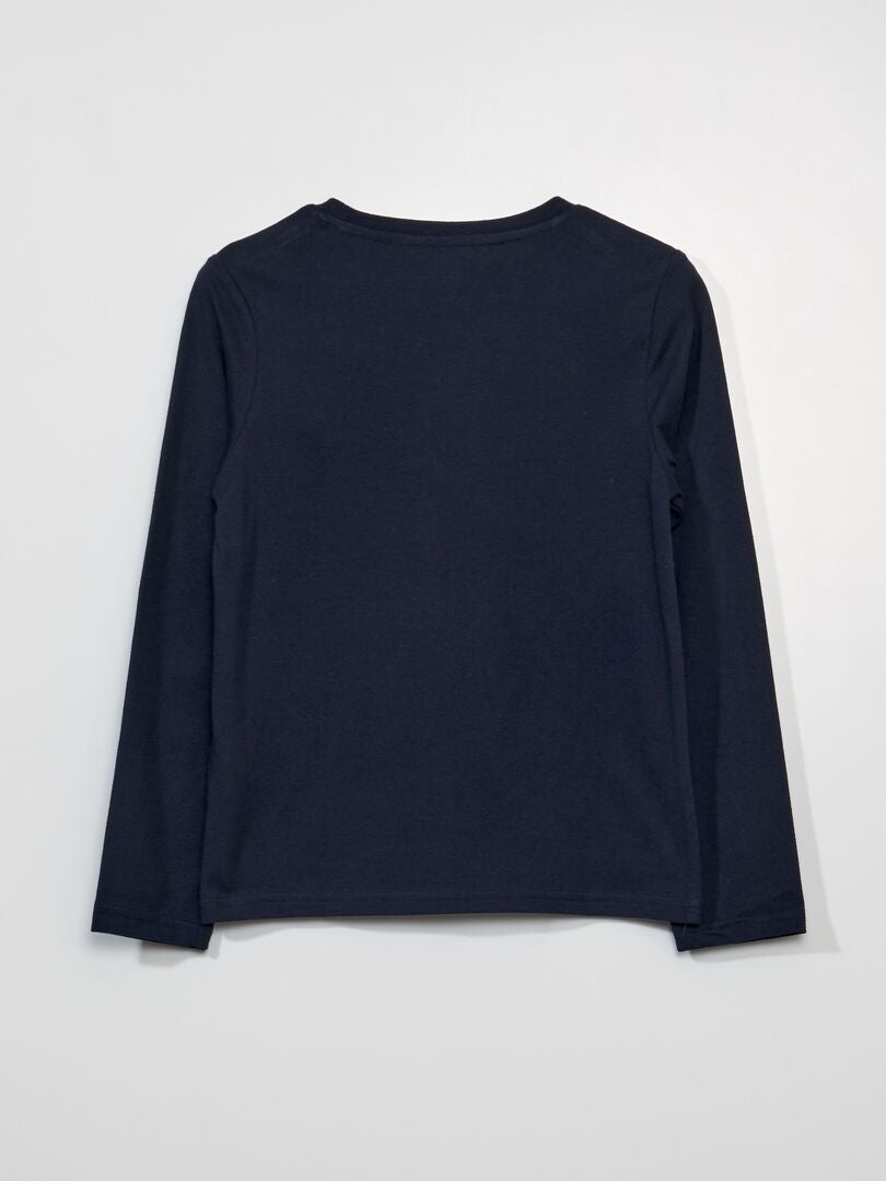 Camiseta estampada com a palavra 'Halloween' - Azul