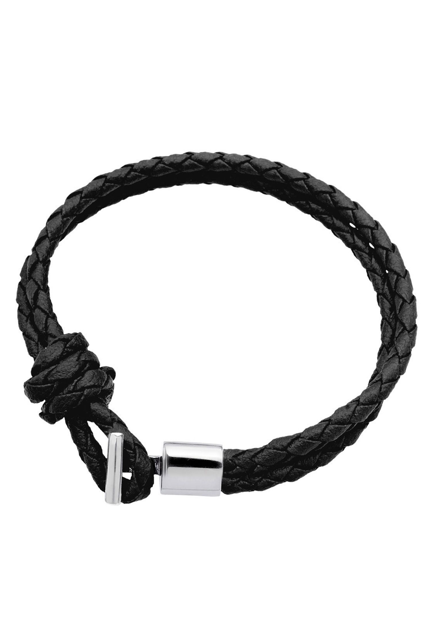 KUZZOI Pendant Cuir Velours Bracelet Homme - (925/1000) Argent